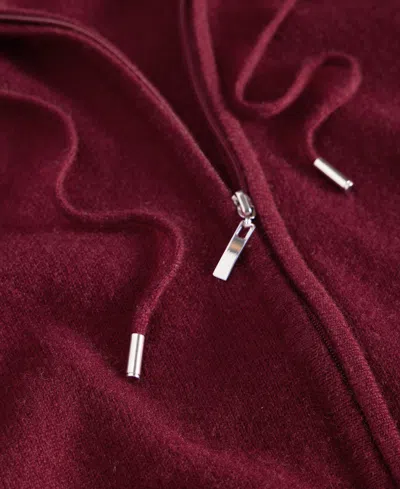 Charter Club Women's 100% Cashmere Zip Hoodie, Macy's Exclusive In Red