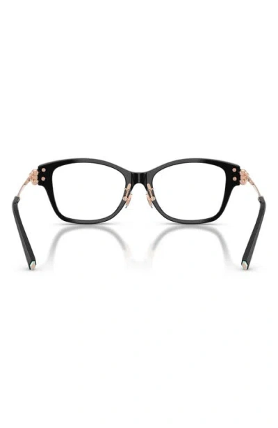 Tiffany & Co . Butterfly 51mm Low Bridge Rectangular Optical Glasses In Black
