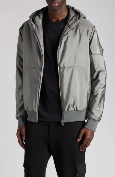 Moncler Zip-up Bomber Jacket In Gray