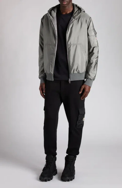 Moncler Zip-up Bomber Jacket In Gray
