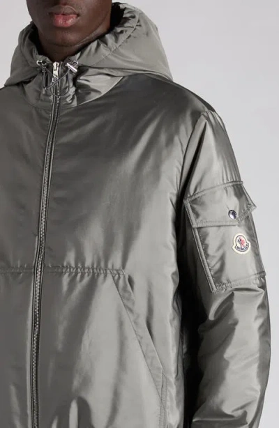 Moncler Zip-up Bomber Jacket In Gray