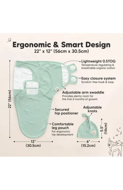 Keababies 3-pack Soothe Swaddle Wraps With Knot Hats In Multi