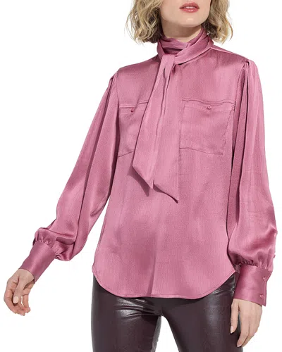 Lyssé Daiane Utility Scarf Blouse In Pink