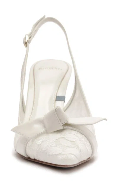 Alexandre Birman Clarita Classic Pointed Toe Slingback Pump In White