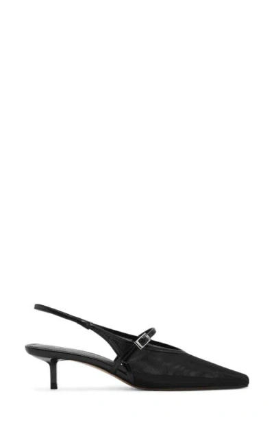 Mango Women's Heeled Mesh Shoes In Black