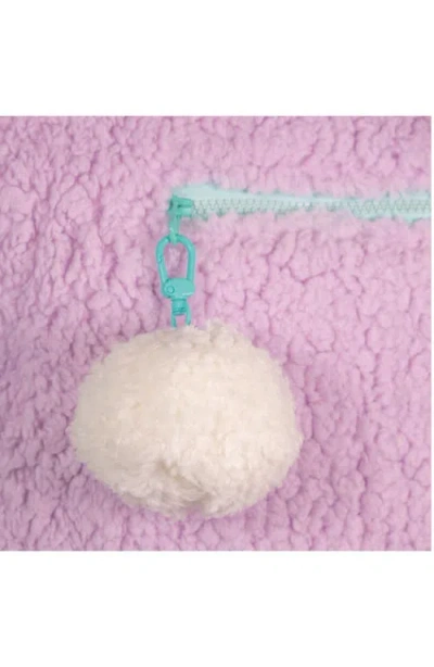 Mimish Kids' Xl Snuggle Faux Shearling Tote In Purple