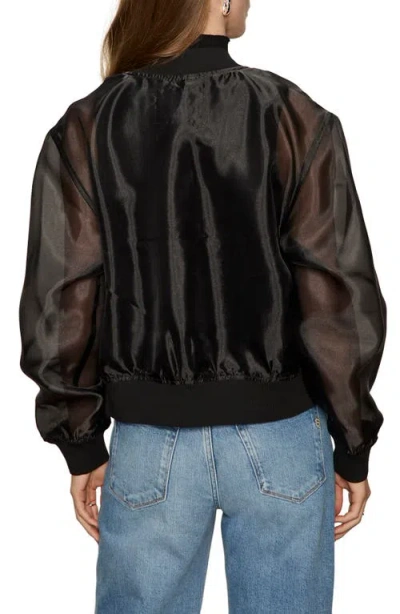 Sanctuary Shane Organza Bomber Jacket In Black