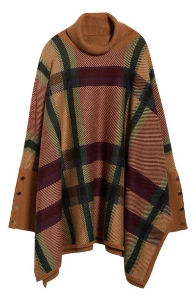 Jones New York Plus Size Plaid Drop-shoulder Button-cuff Sweater In Multi