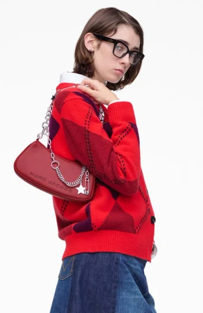 Marc Jacobs The Star Charm Leather Shoulder Bag In Red