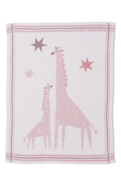 Barefoot Dreams Unisex Cozychic Giraffe Stroller Blanket In Pink