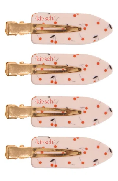 Kitsch 4-pack Creaseless Clips In Red