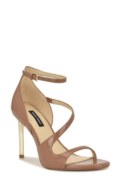 Nine West Women's Shimmy Asymmetrical High Stiletto Sandals In Neutral