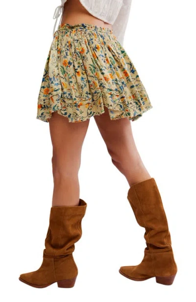 Free People One Third Charm Shine Print Miniskirt In Neutral