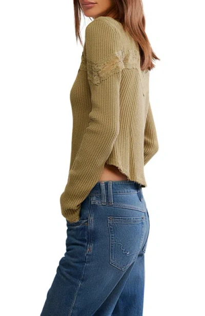 Free People Lets Party Cardigan In Gothic Olive In Brown