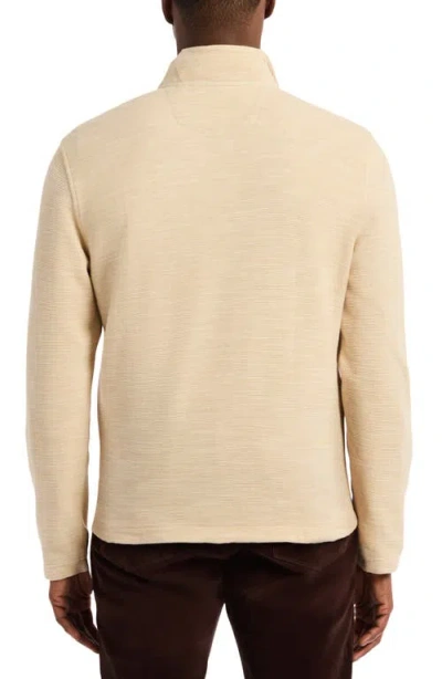 Robert Graham Ledson Long Sleeve Quarter Zip Knit Pullover In Neutral
