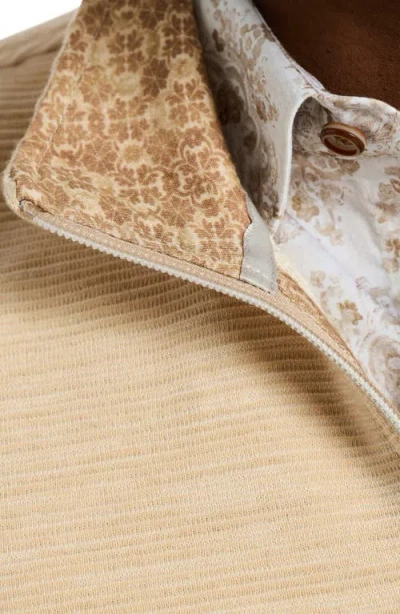 Robert Graham Ledson Long Sleeve Quarter Zip Knit Pullover In Neutral