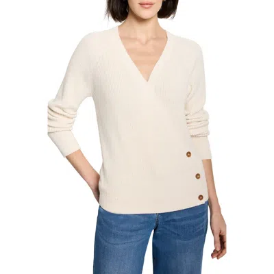 Nic + Zoe Nic+zoe Shaker Stitch Wrap Sweater In Neutral