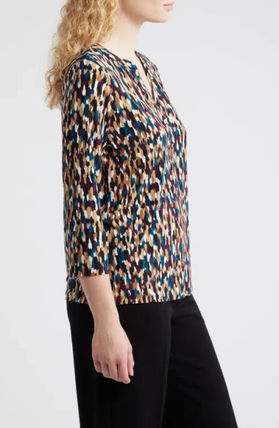 Ak Anne Klein Woodblock Texture 3q Hen P Xxs Xl In Multi