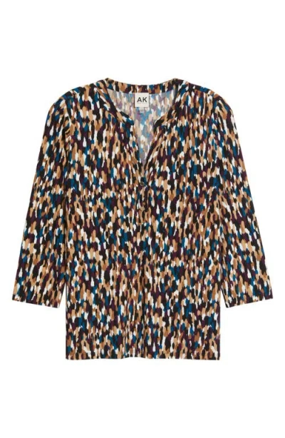 Ak Anne Klein Woodblock Texture 3q Hen P Xxs Xl In Multi