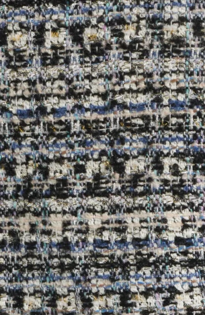 Elie Tahari The Dakota Fringe Trim Tweed Jacket In Gray