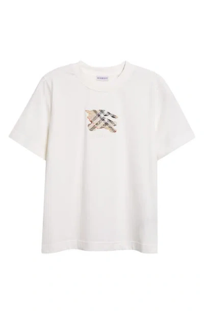 Burberry White T-shirt With Ekd In White