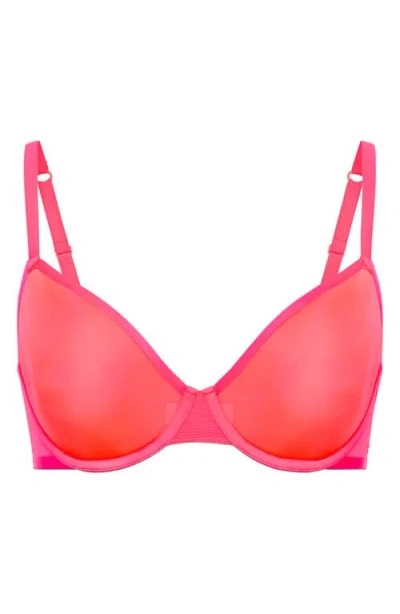 Savage X Fenty Sheer X Spacer Demi Bra In Red