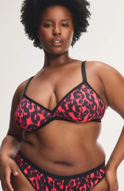 Savage X Fenty City Kitty Unlined Triangle Bralette In Black