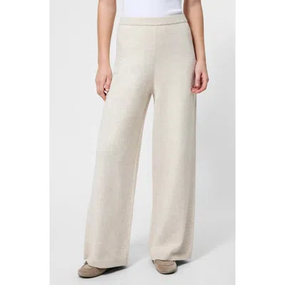 French Connection Marley Wide Leg Knit Pants In Neutral