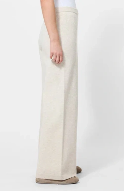 French Connection Marley Wide Leg Knit Pants In Neutral