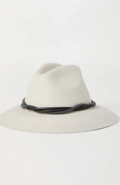 Brunello Cucinelli Felt Fedora In White