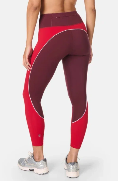 Sweaty Betty Power 7/8 Workout Leggings In Burgundy