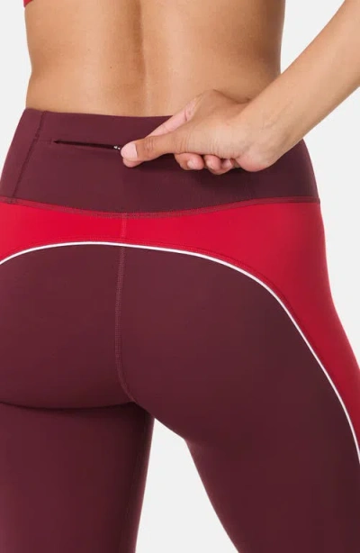 Sweaty Betty Power 7/8 Workout Leggings In Burgundy