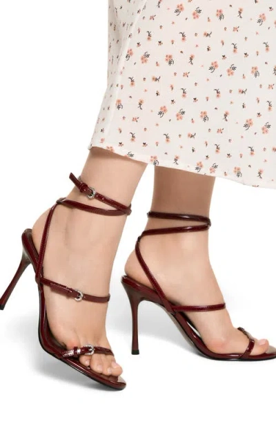 Aldo Women's Jamielynn Strappy Ankle-wrap High-heel Dress Sandals In Red