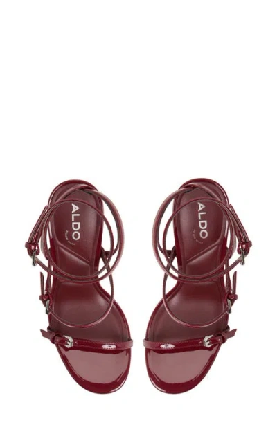 Aldo Women's Jamielynn Strappy Ankle-wrap High-heel Dress Sandals In Red