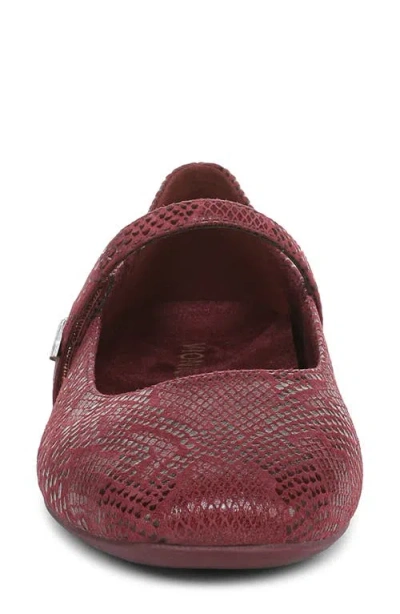 Vionic Alameda Mary Jane Flat In Red