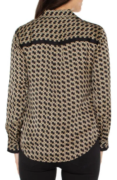 Liverpool Los Angeles Abstract Print Button-up Shirt In Multi