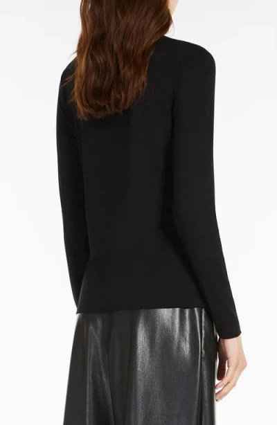 Weekend Max Mara Multif Stretch Jersey Turtleneck Top In Black