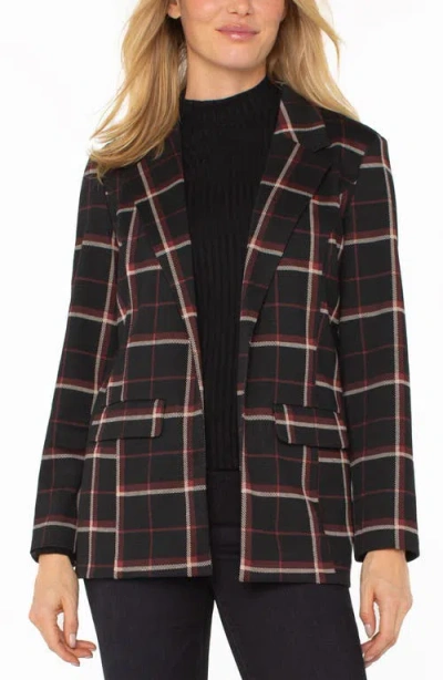 Liverpool Los Angeles Plaid Boyfriend Blazer In Multi