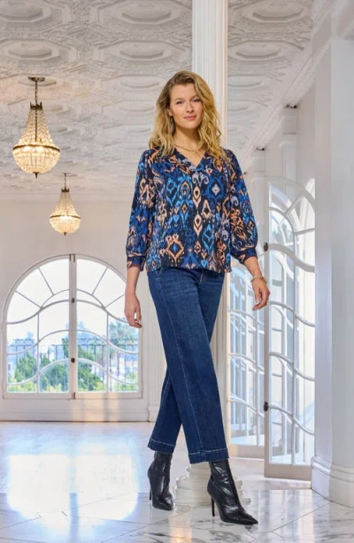 Liverpool Los Angeles Stride Ankle Wide Leg Jeans In Albany In Blue