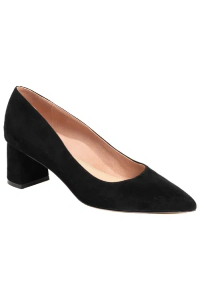 Ally Shoes Lower Block Heel Pump In Black