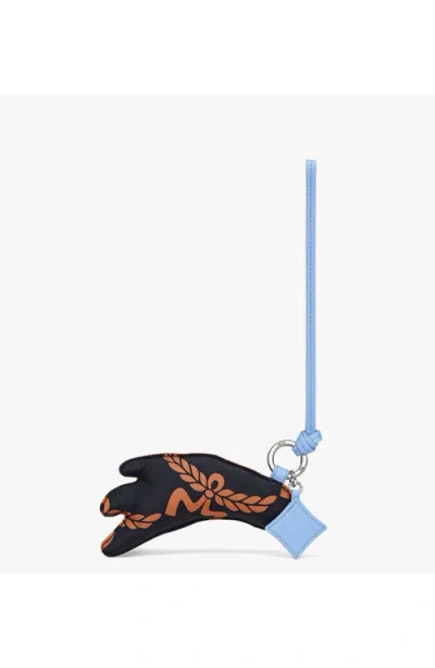 Mcm Aren Celestial Charm In Monogram Recycled Nylon In Brown