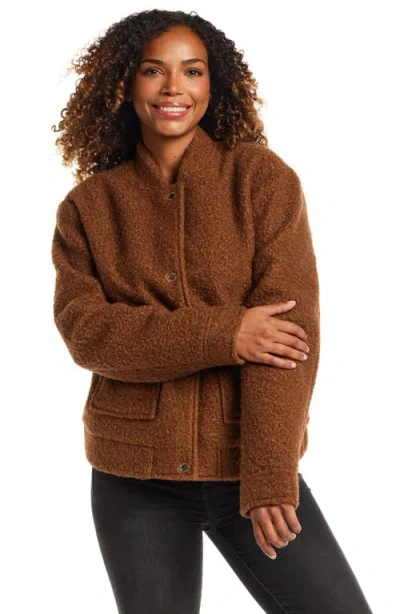Gallery Bouclé Jacket In Brown