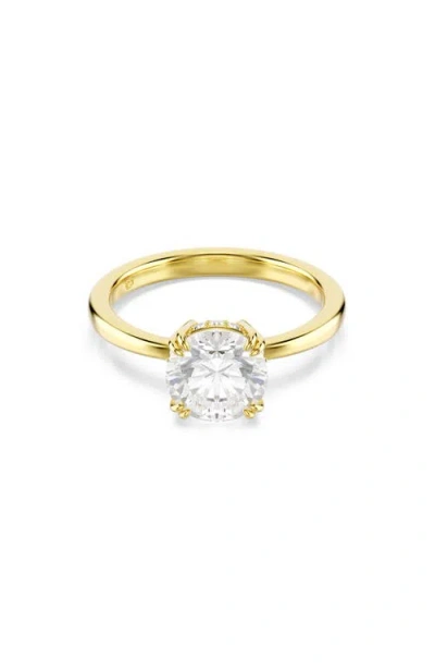 Swarovski Stilla Attract Cocktail Gold-tone Plated Ring