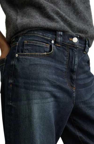 Reiss Heather Wide-leg Stretch Cotton Jeans In Blue