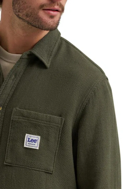 Lee Cotton Button-up Overshirt In Blue