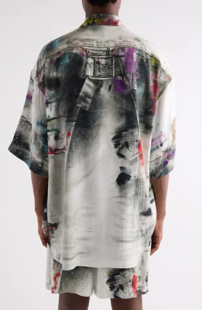 Acne Studios Setar Ss Viscose Printed Painter Decorat In Multi