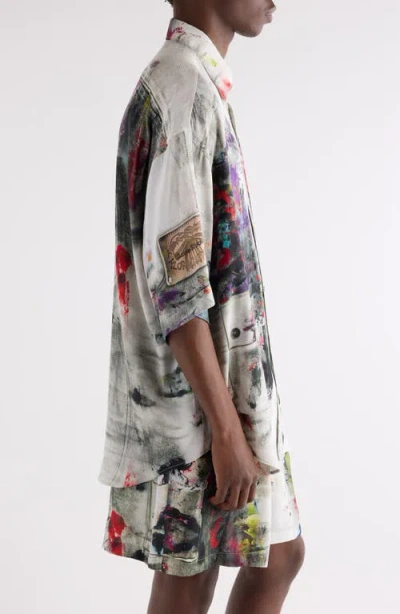 Acne Studios Setar Ss Viscose Printed Painter Decorat In Multi