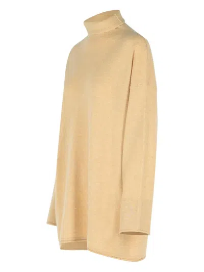 Max Mara Oder Beige Cashmere Turtleneck Sweater In Neutral