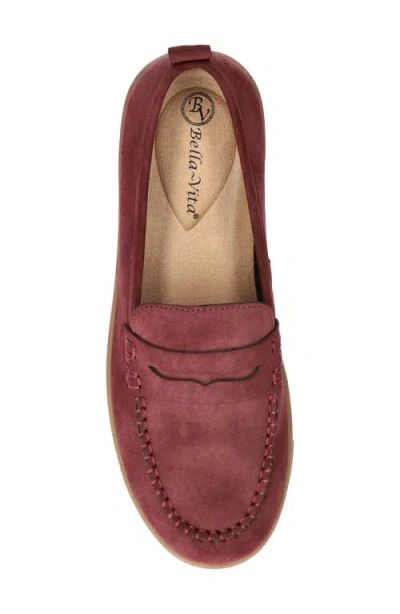 Bella Vita Women's Bo Comfort Slip-on Loafers In Burgundy