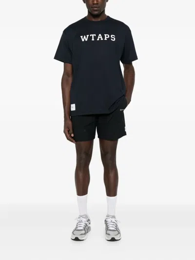 Wtaps Academy 01 Logo T-shirt In Blue